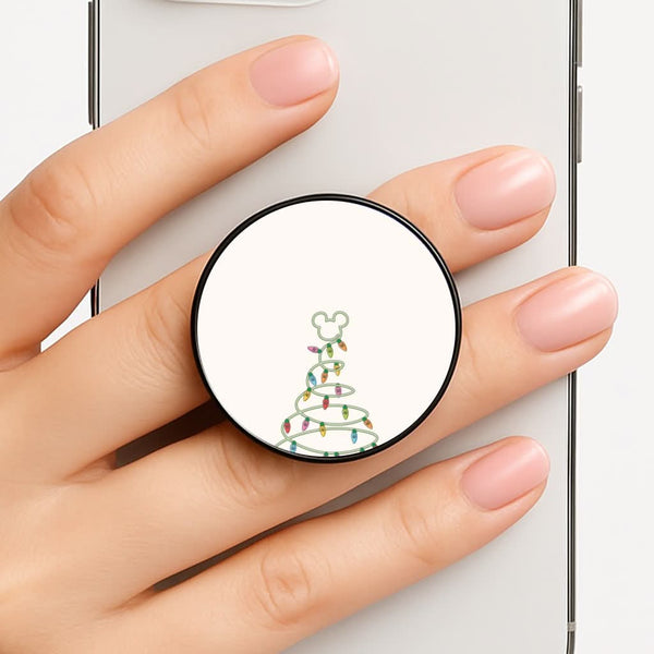 Cartoon Mouse Christmas Tree Lights Phone Grip