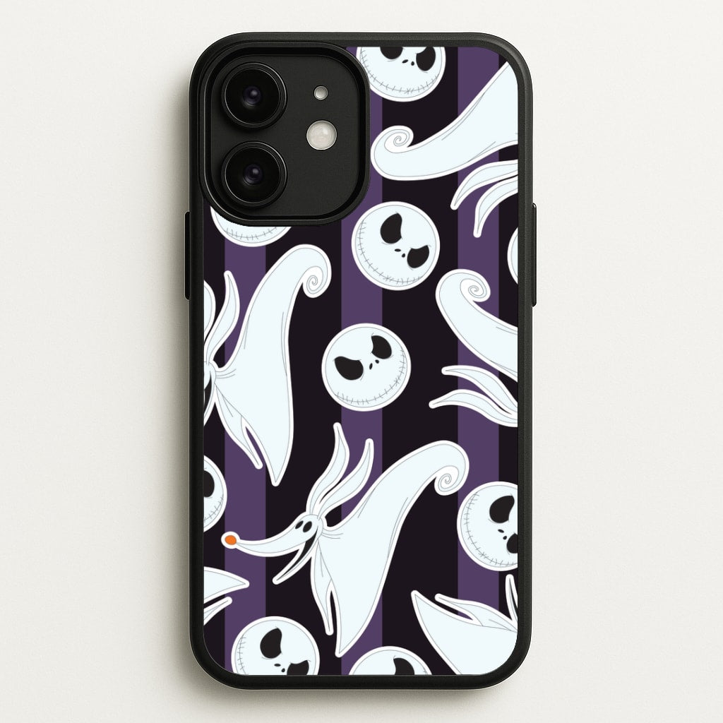 Skeleton Dog And Face Pattern iPhone 11 Case