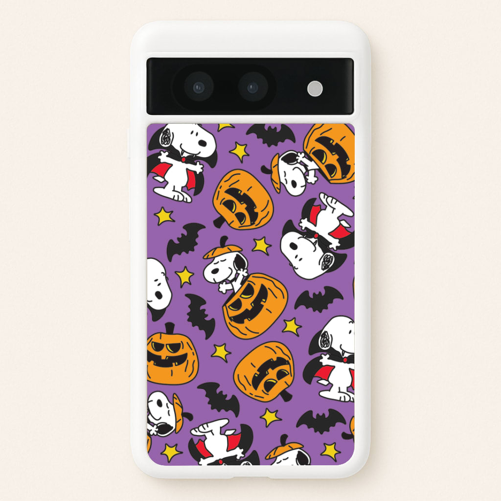 Cartoon Beagle Halloween Pattern Google Pixel 8a Case