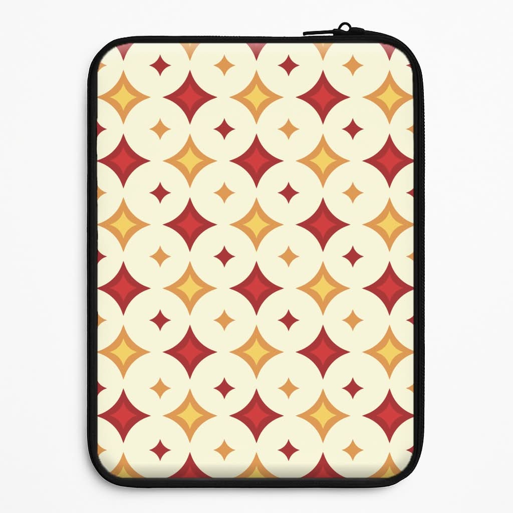 Geometric Christmas Stars Pattern Universal Laptop Sleeve