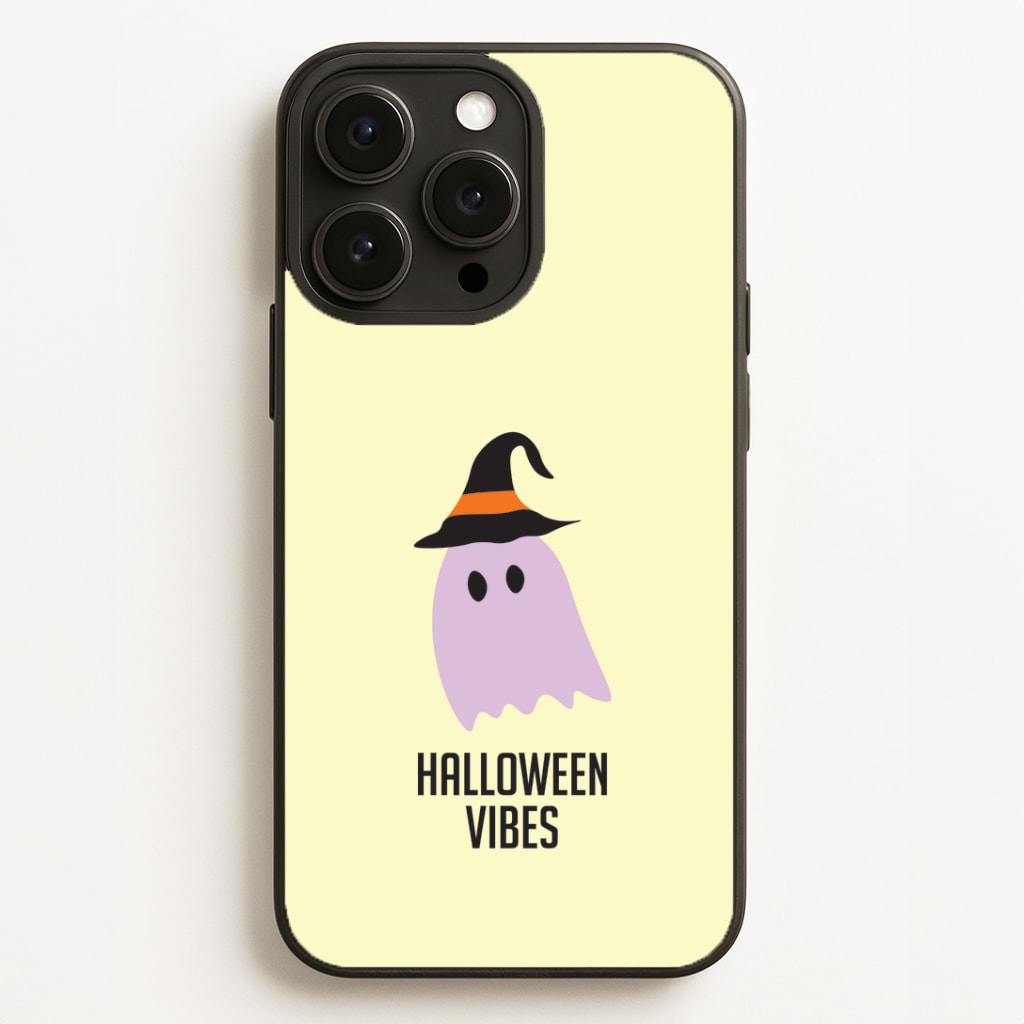 Purple Ghost Halloween Vibes iPhone 16 Pro Case