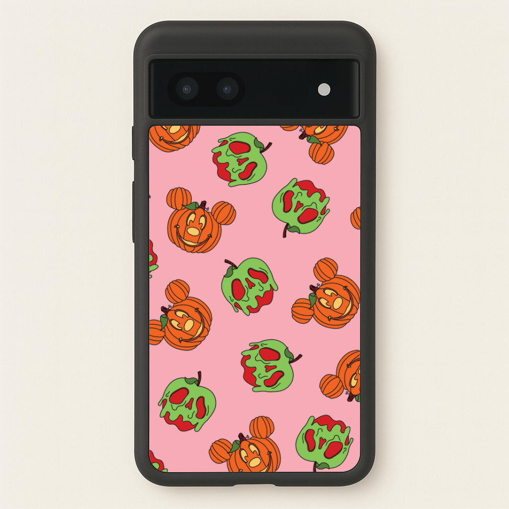 Pumpkin Mouse And Poison Apple Pattern Google Pixel 7a Case