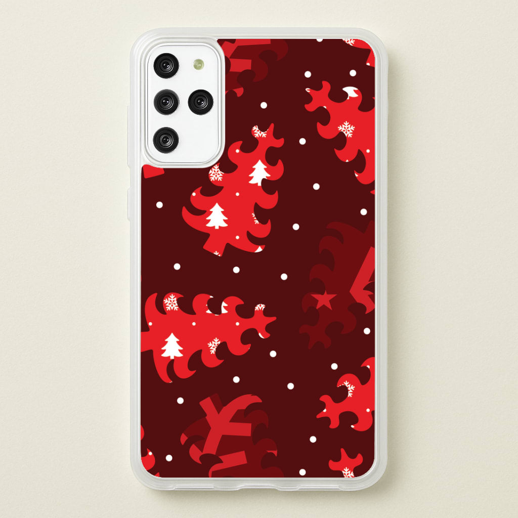 Wrapping Paper Christmas Tree Pattern Galaxy S20 Plus Case