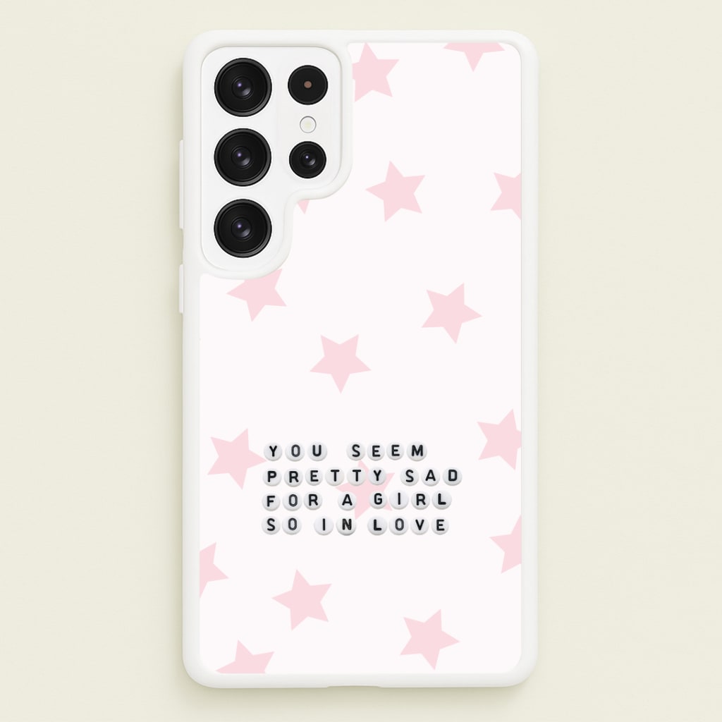 Pretty Sad Letter Beads Galaxy S23 Ultra Case