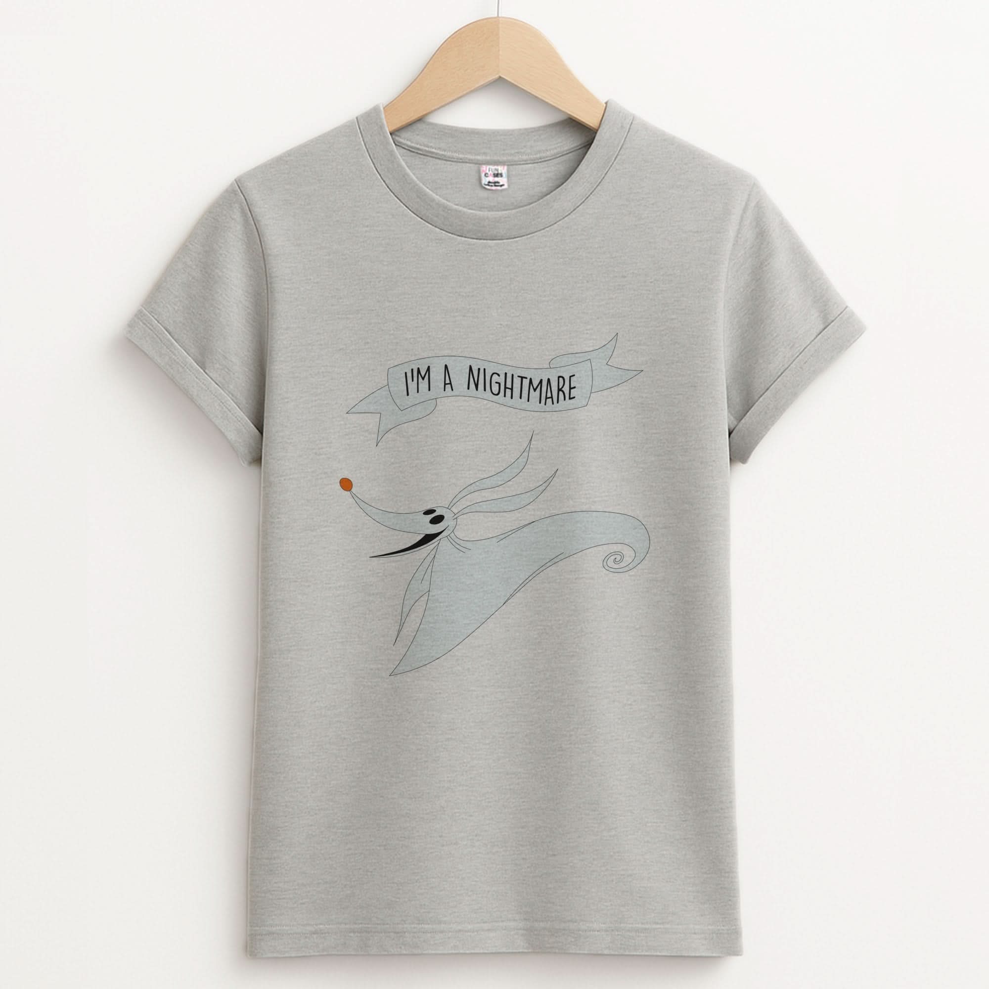 Stripey I'm A Nightmare Unisex Grey T-Shirt