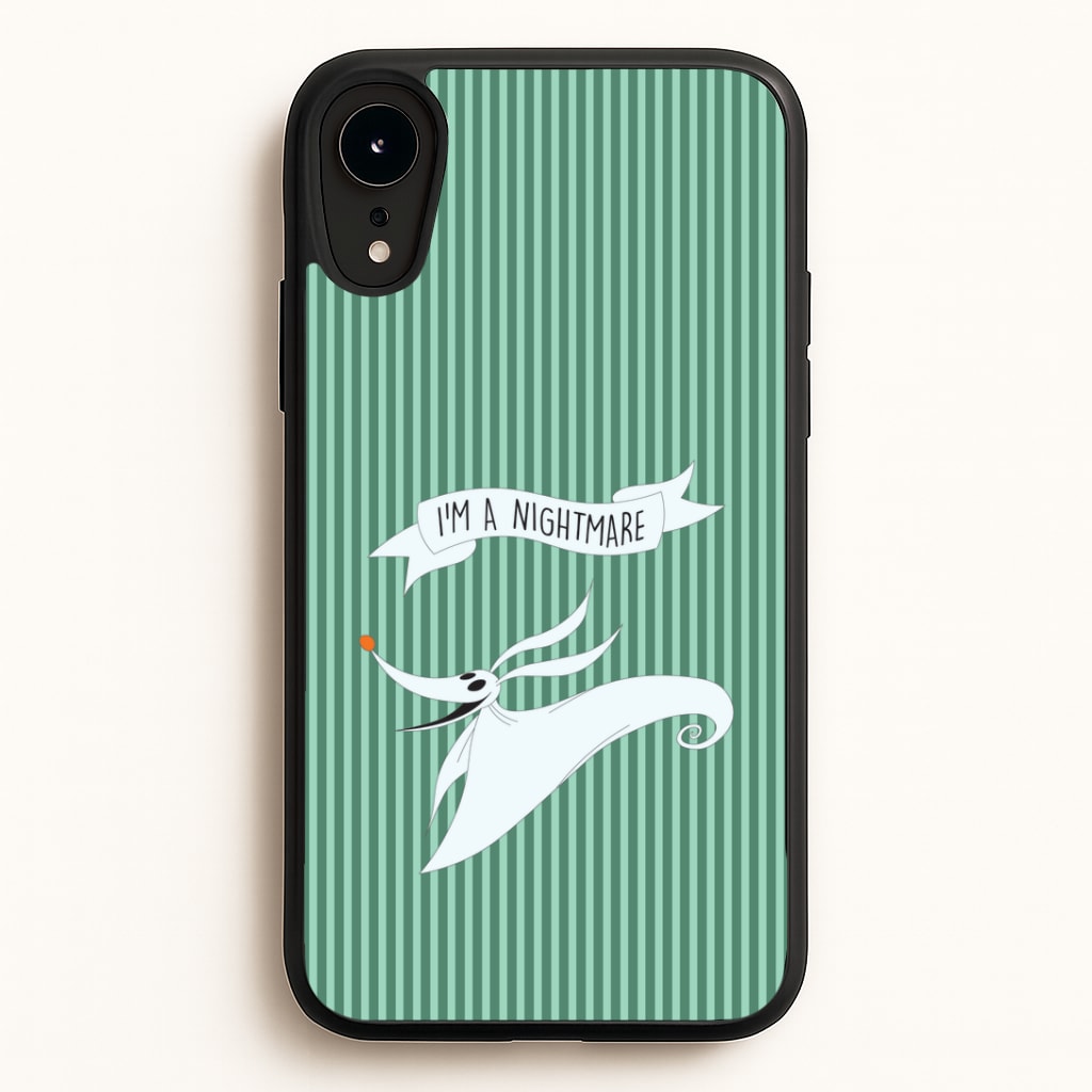 Stripey I'm A Nightmare iPhone XR Case