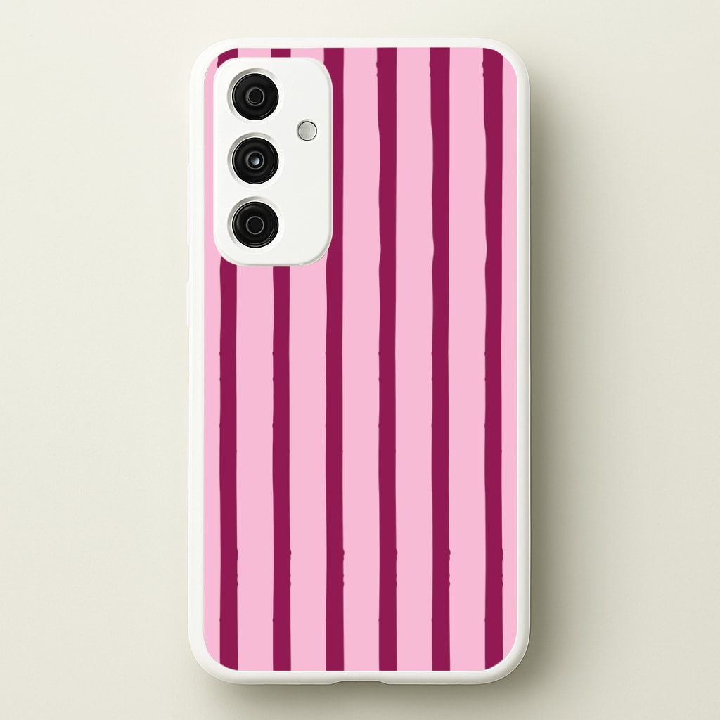 Strawberry Stripes Galaxy A15 Case