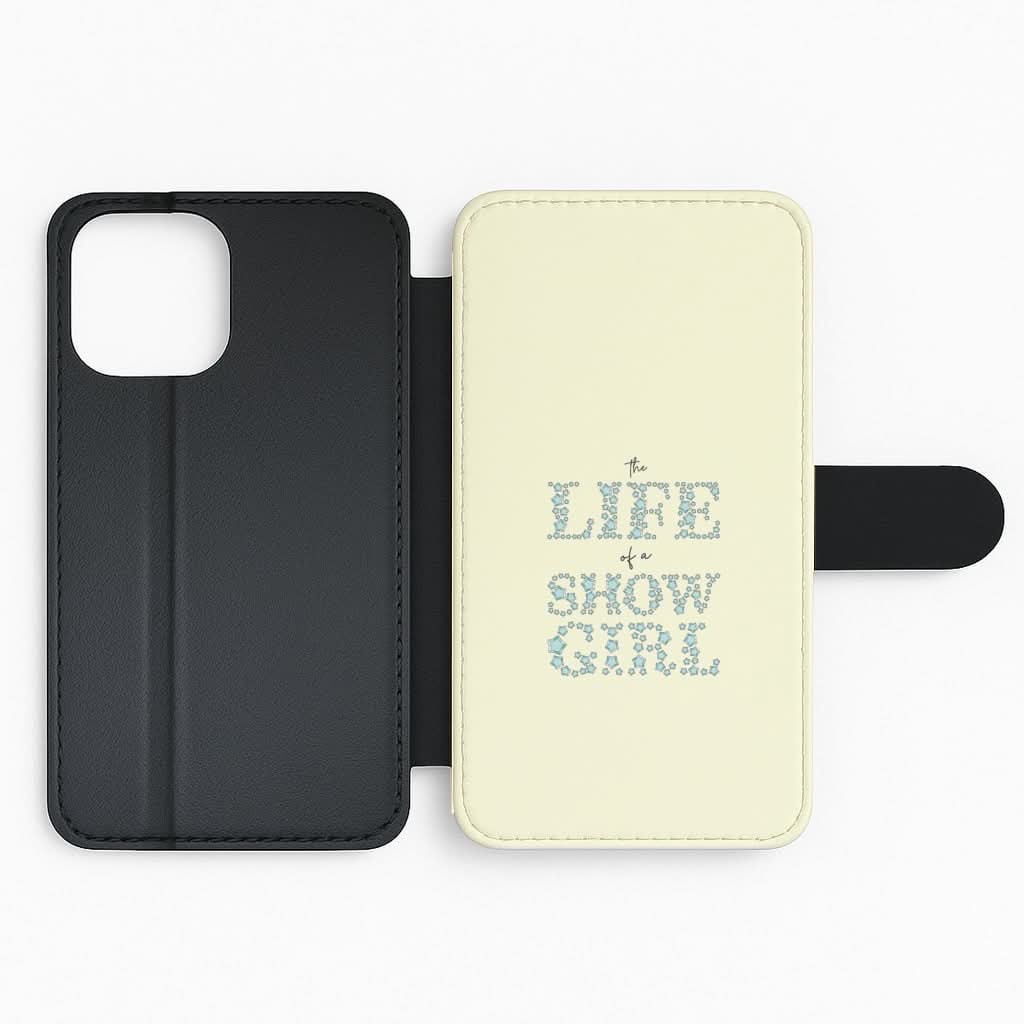 TLOAS Bedazzled Writing Flip Phone Case