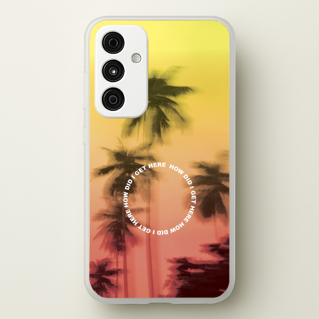 Palm Trees Circle Galaxy A35 Case