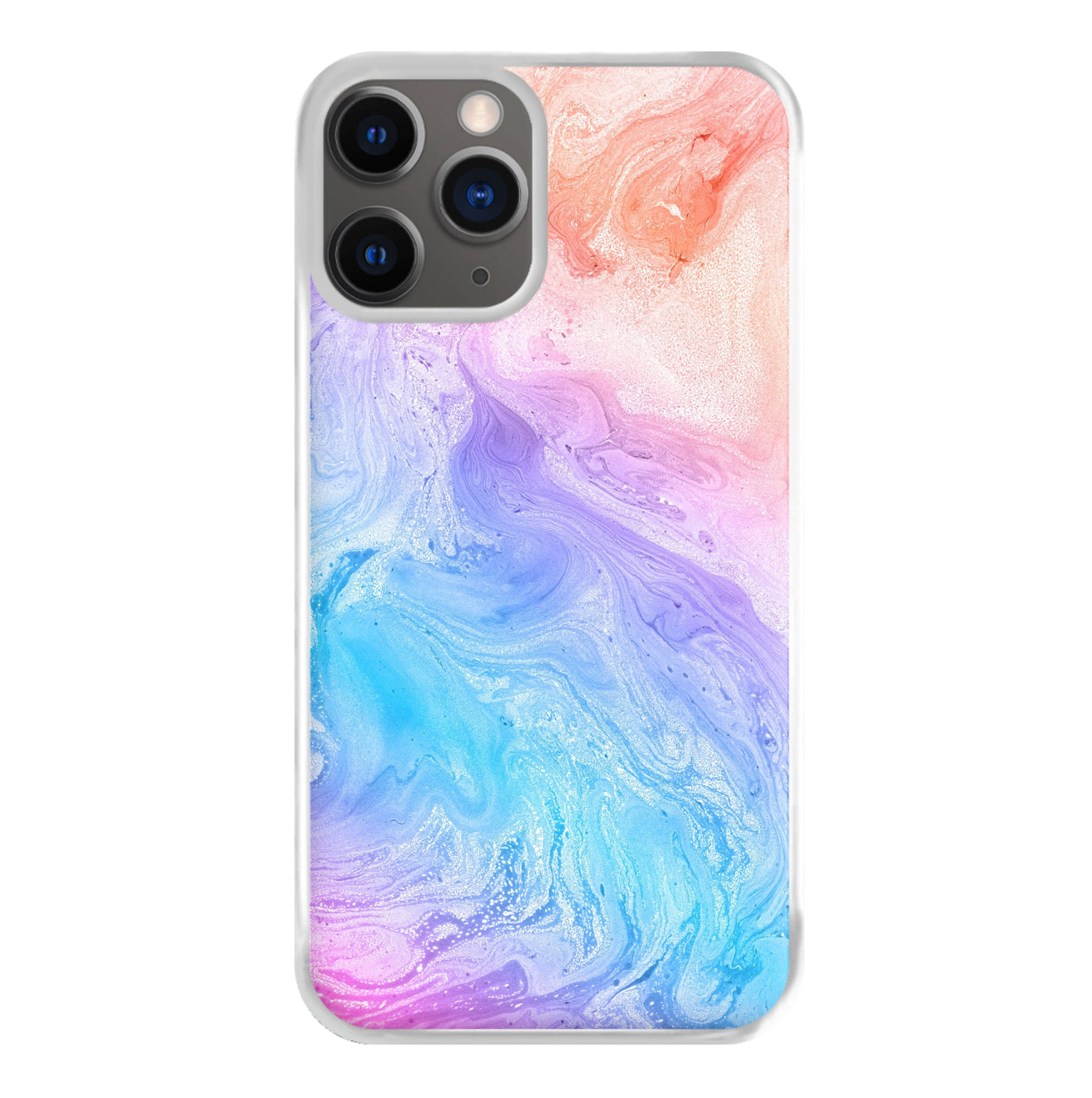 Blue and Peach Marble Phone Case