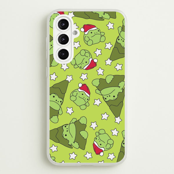 Christmas Frogs And Stars Plush Pattern Galaxy A16 Case