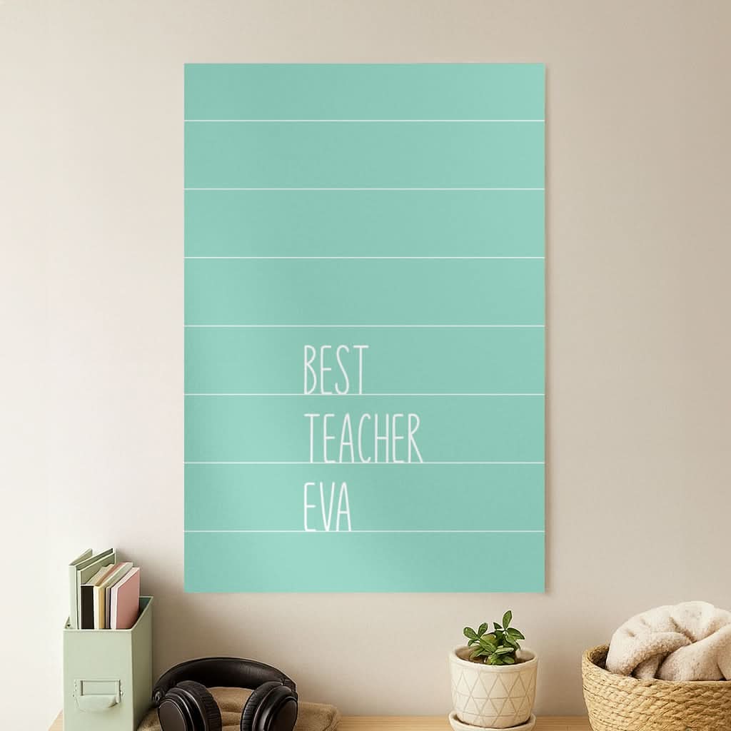 Best Teacher Eva Poster