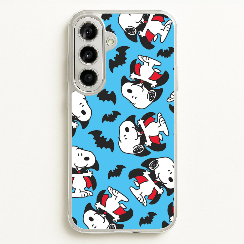 Cartoon Beagle Vampire And Bats Pattern Galaxy A56 Case
