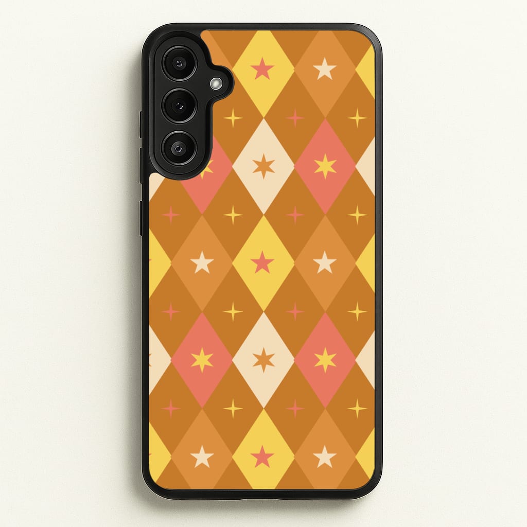 Retro Christmas Argyle Pattern Galaxy A34 Case
