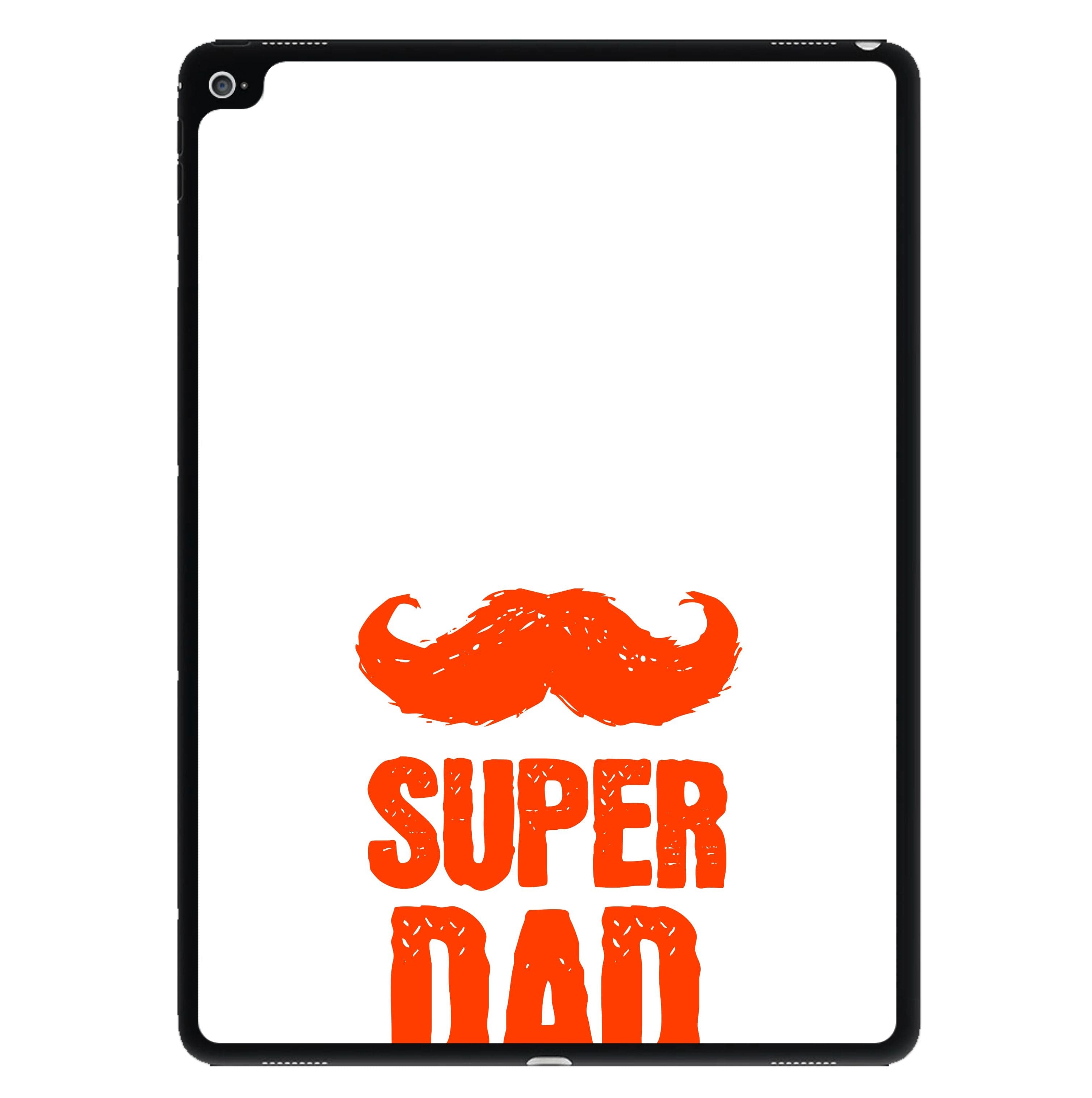Moustache Super Dad Orange iPad Case