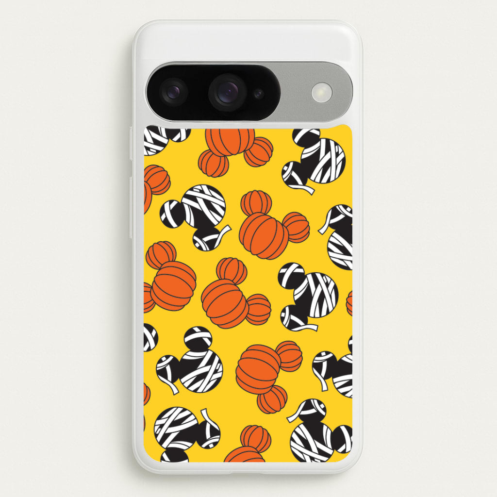 Pumpkin And Mummy Mouse Pattern Google Pixel 10 / 10 Pro Case