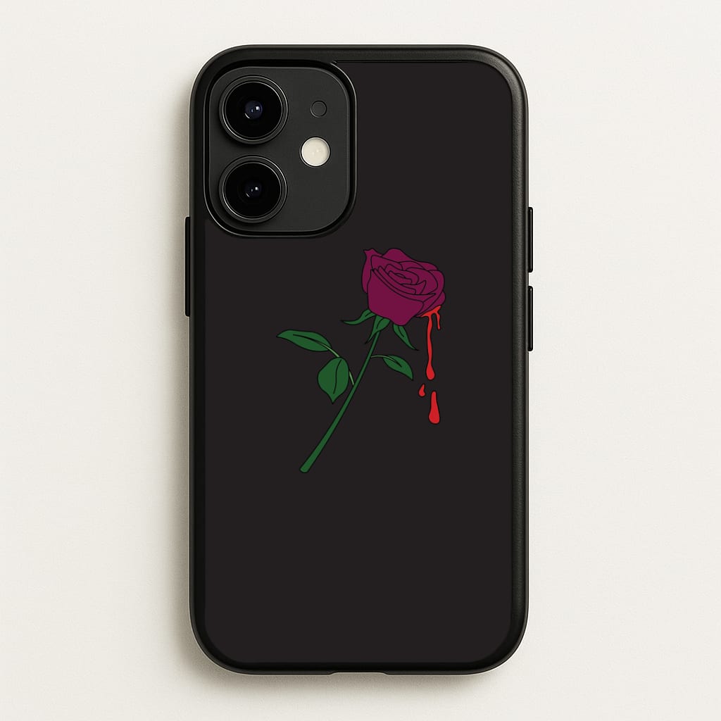 Dark Pink Rose iPhone 12 / 12 Pro Case