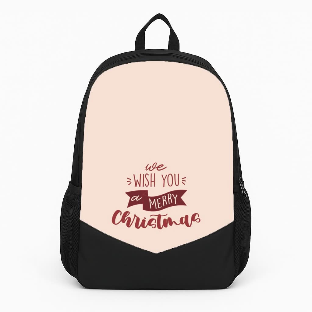 We Wish You A Merry Christmas Quote Backpack