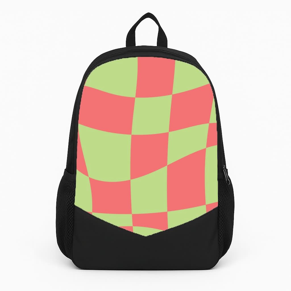 Abstract Red And Green Christmas Pattern Backpack