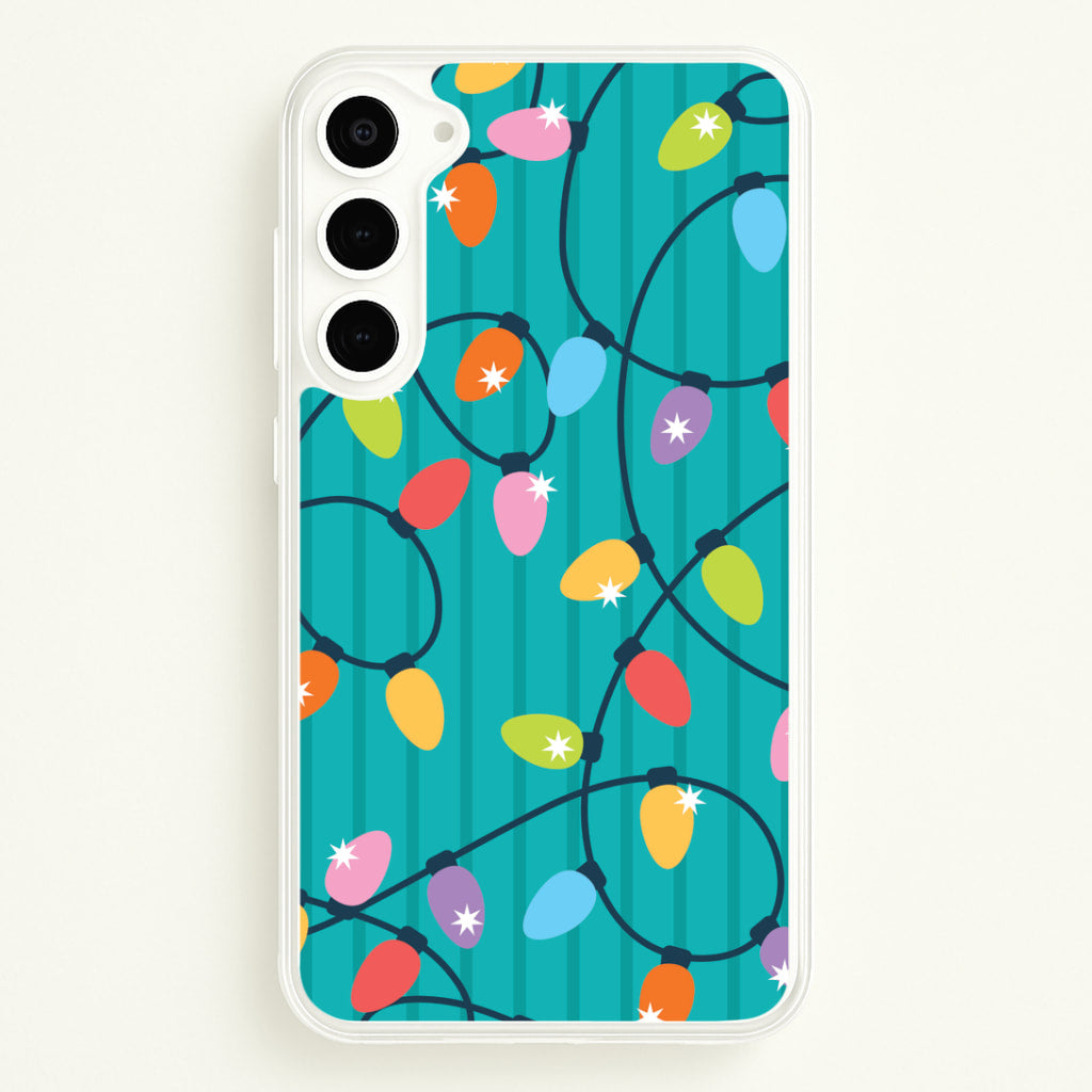 Funky Christmas Lights Pattern Galaxy S23 Plus Case