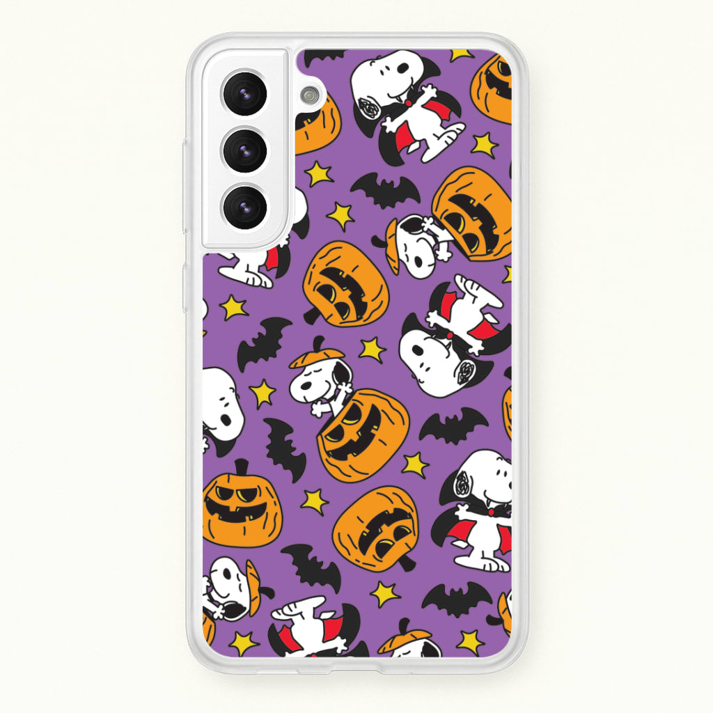Cartoon Beagle Halloween Pattern Galaxy S22 Plus Case