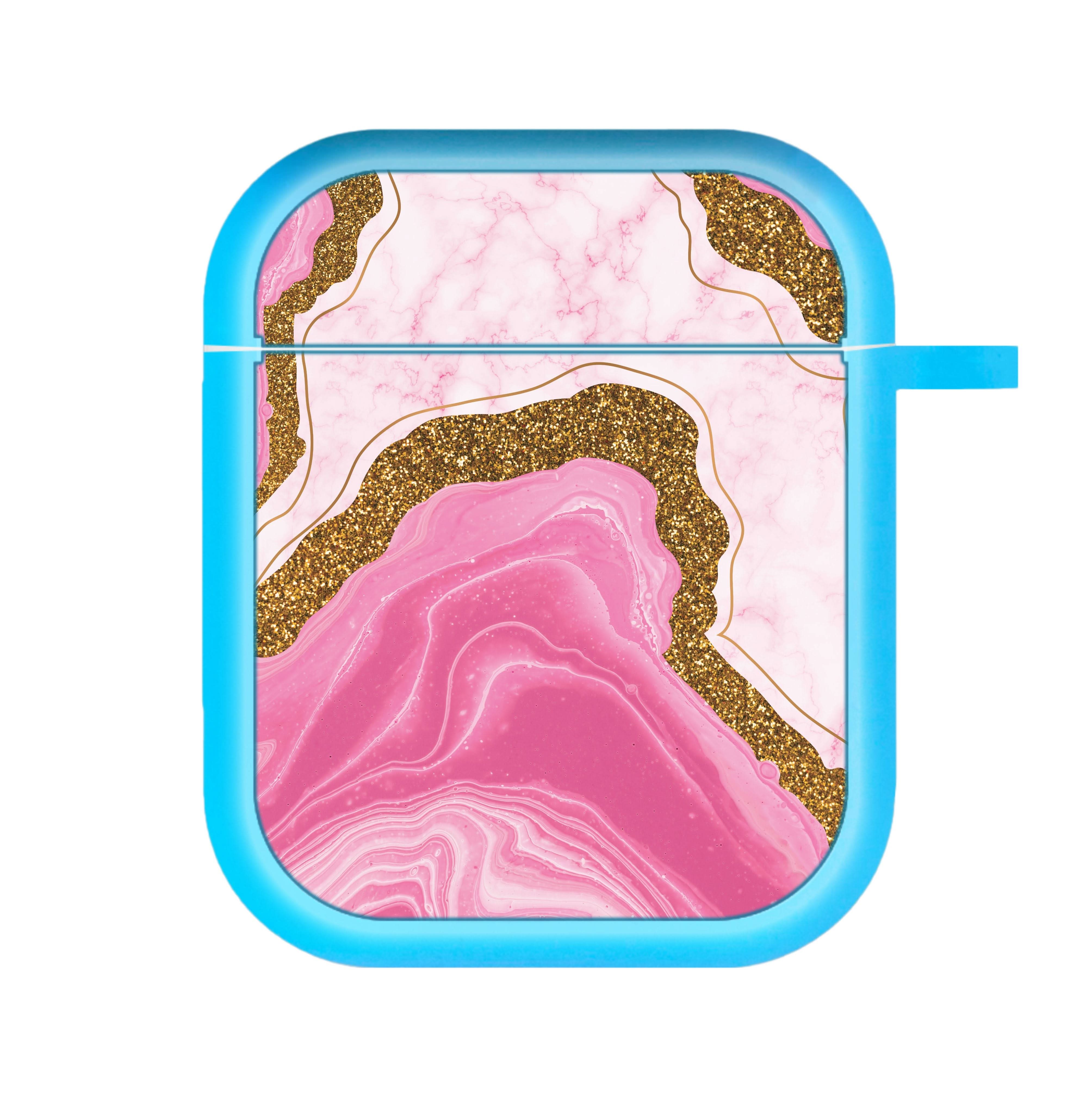 Marble Rock Veins And Glitter AirPods Case