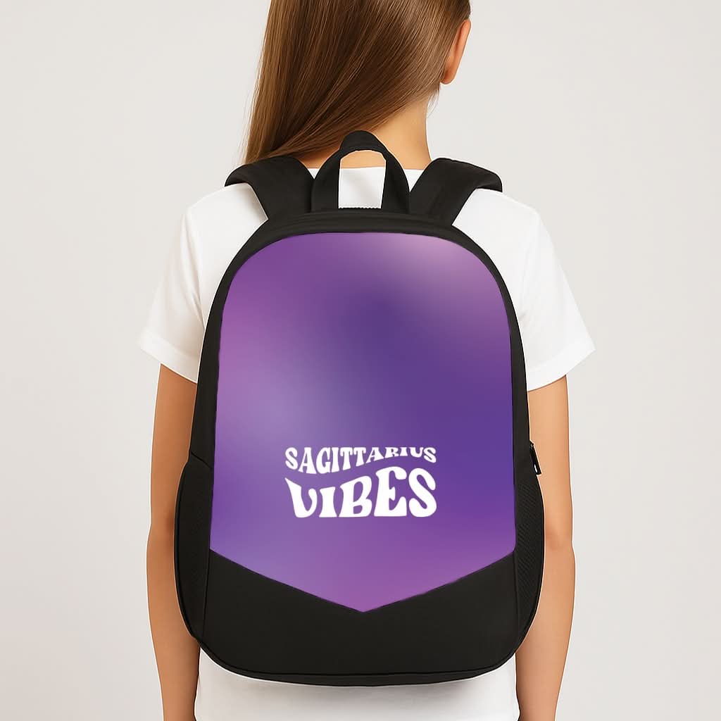 Sagittarius Vibes Gradient Zodiac School Bag