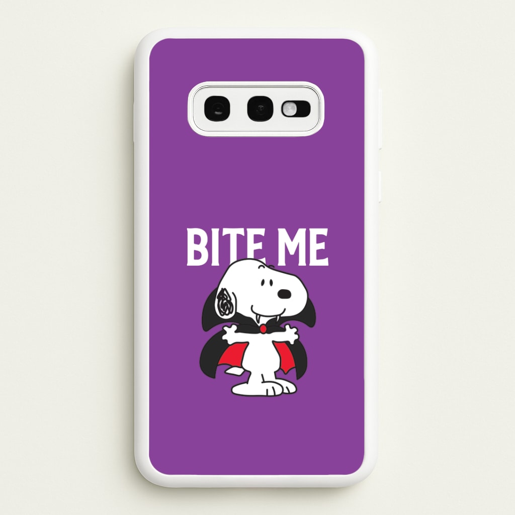 Bite Me Cartoon Beagle Galaxy S10e Case