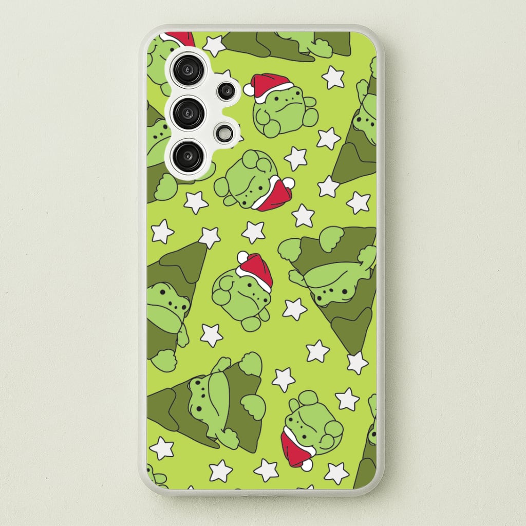 Christmas Frogs And Stars Plush Pattern Galaxy A13 Case