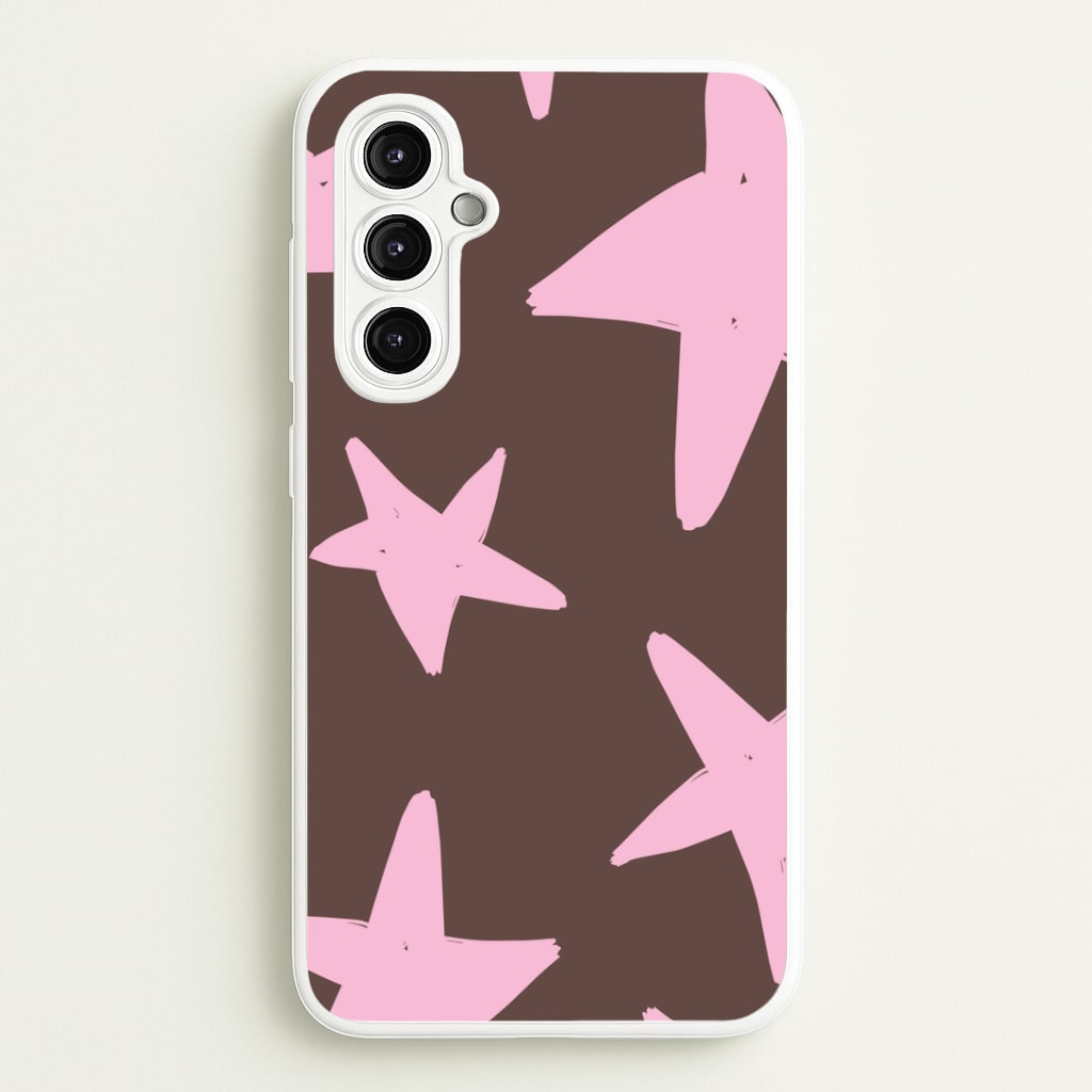 Chocolate & Strawberry Stars Galaxy A14 Case