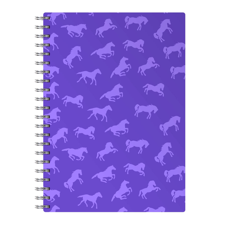 Purple Horse Pattern - Horses Notebook