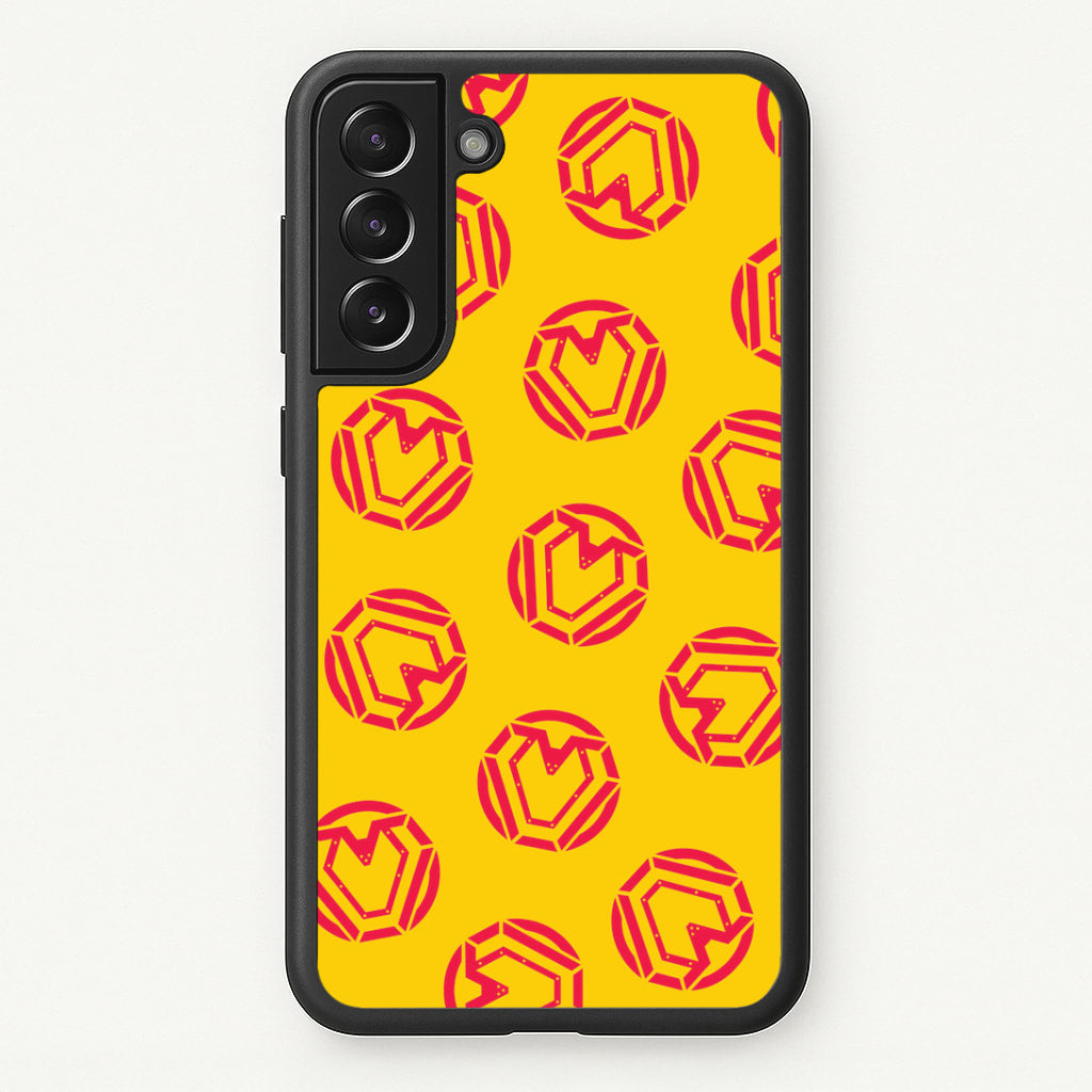 Metal Heart Pattern Galaxy S22 Plus Case