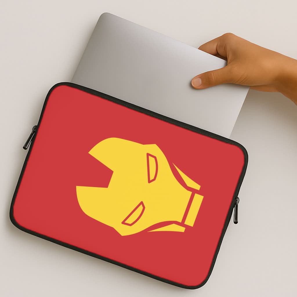 Red Robot Super Hero Face MacBook Cover
