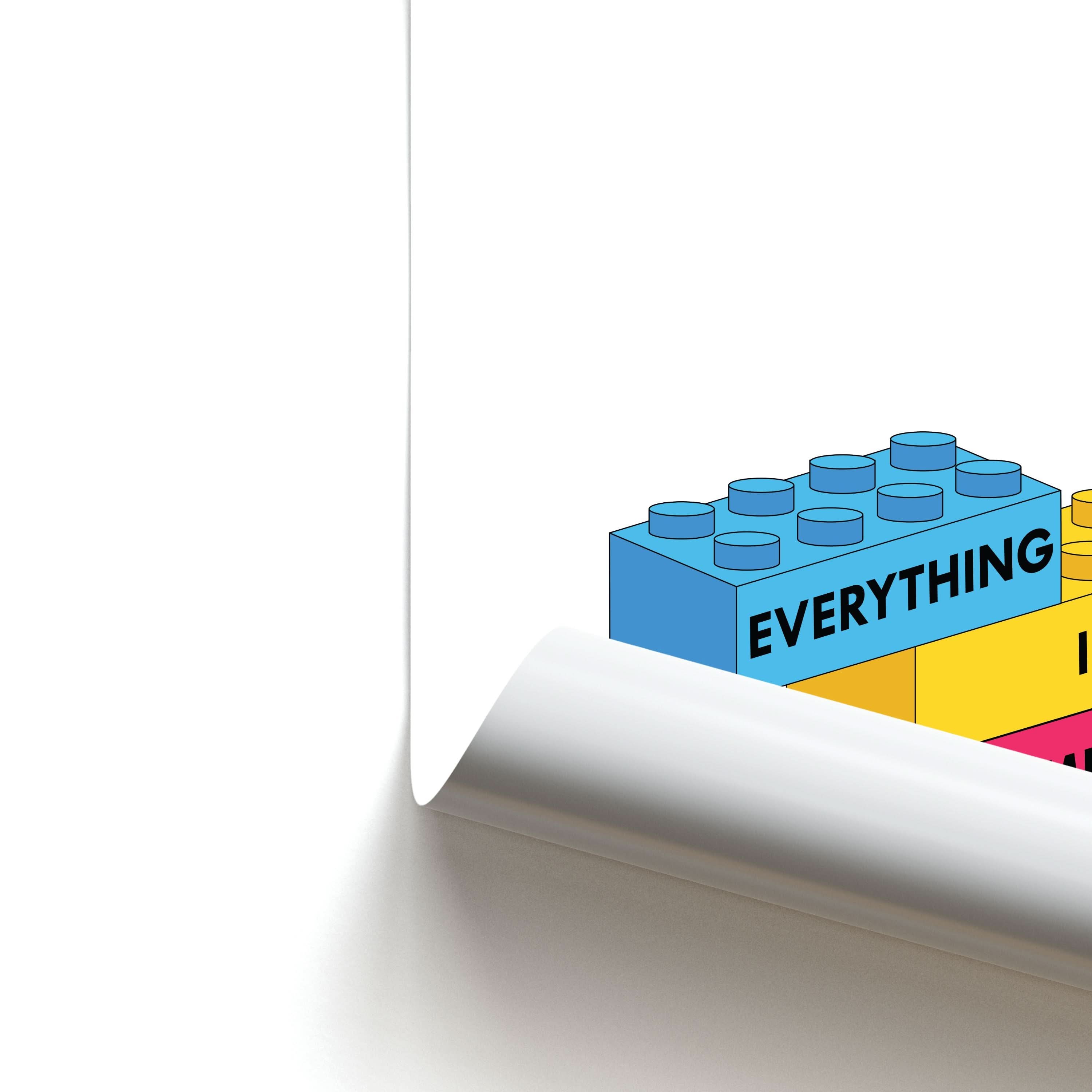 Everything Is Awesome Bricks Poster
