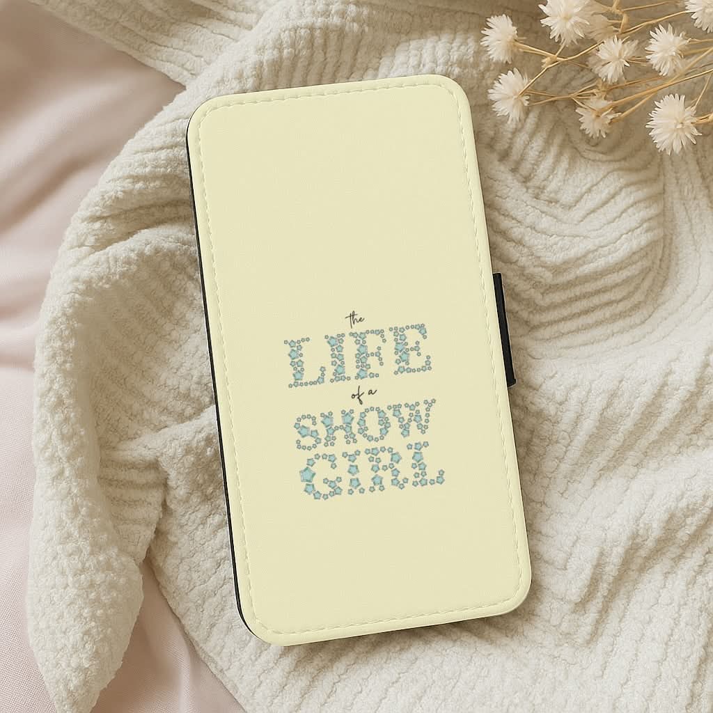 TLOAS Bedazzled Writing Leather Phone Case