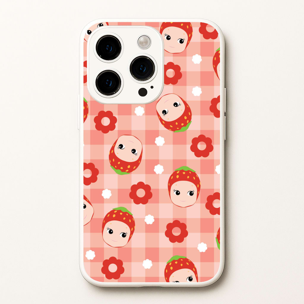 Strawberry Angel Pattern iPhone 15 Pro Max Case
