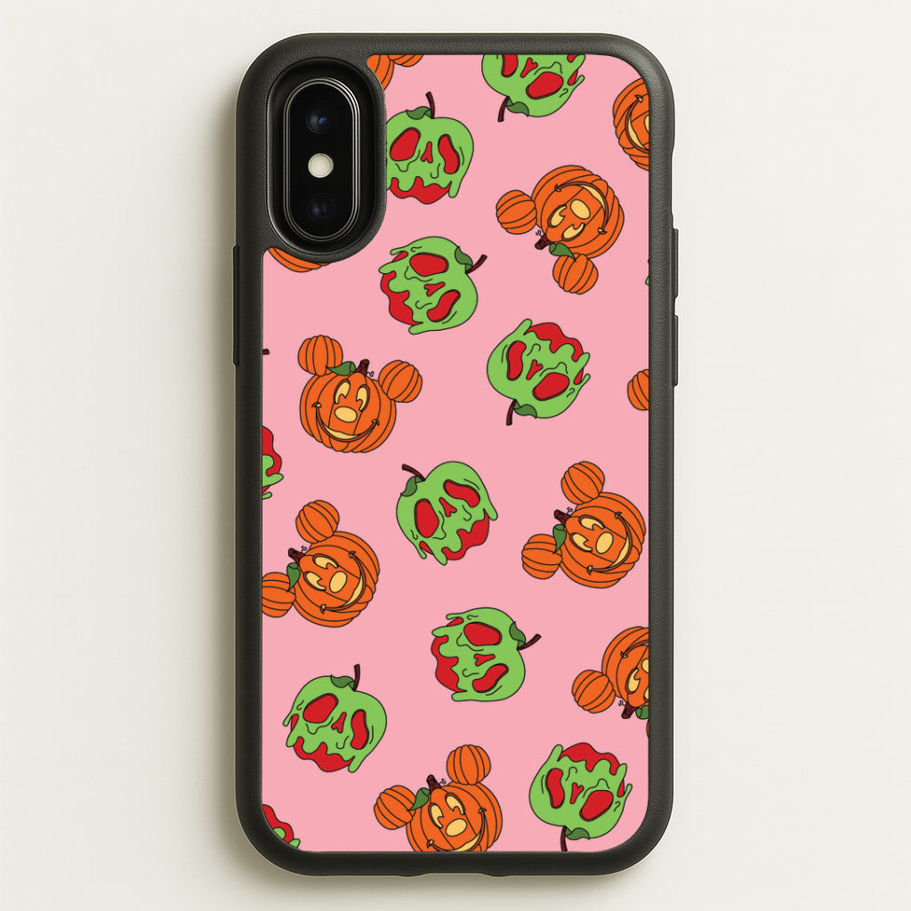 Pumpkin Mouse And Poison Apple Pattern iPhone X / XS Case