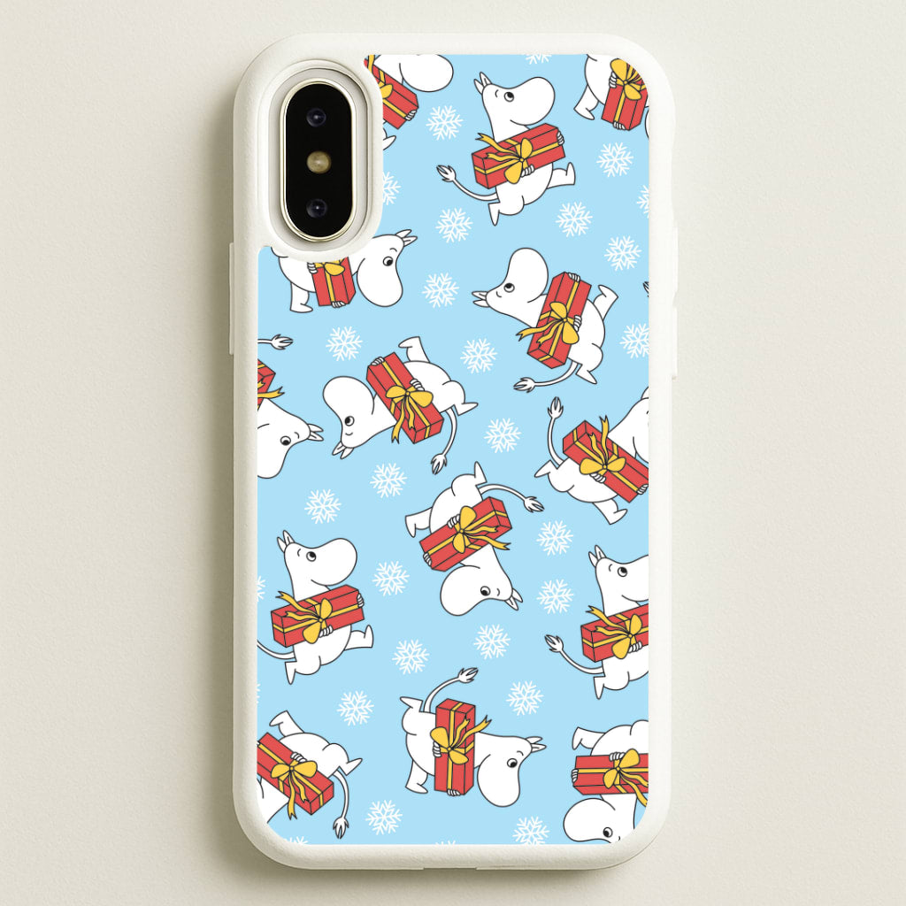 Present And Snowflakes Moom Pattern iPhone X / XS Case