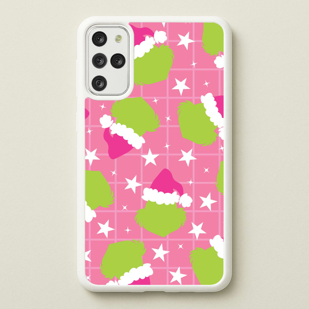 Pink Green Creature Xmas Pattern Galaxy S20 Plus Case