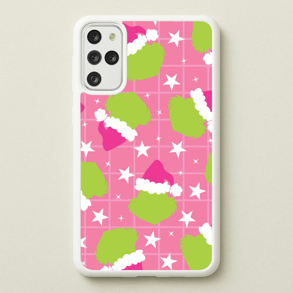 Pink Green Creature Xmas Pattern Galaxy S20 Plus Case