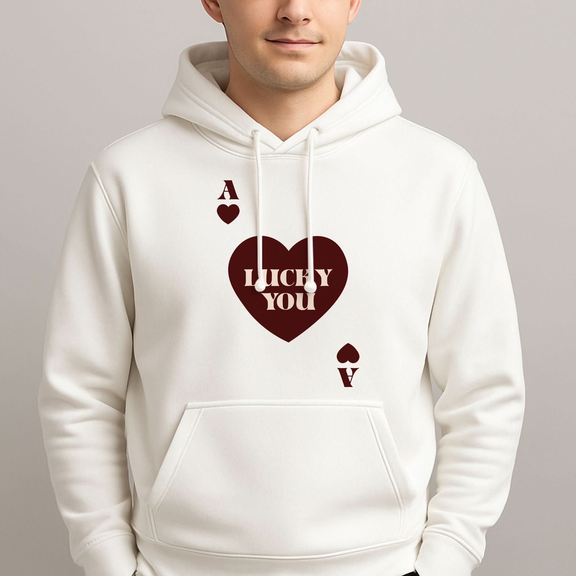 Ace Of Hearts Lucky You Mens Hoodie