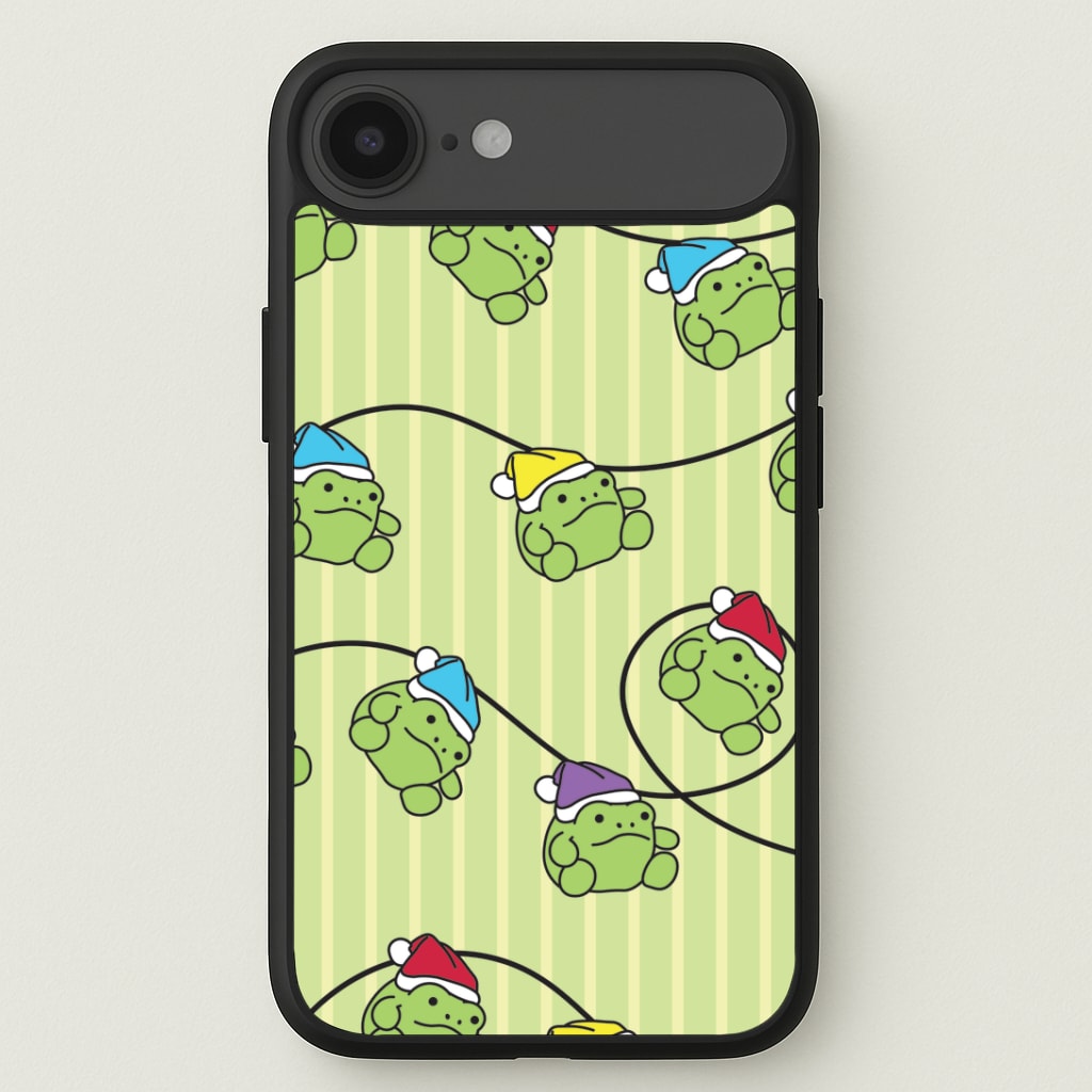 Christmas Frog Plush Fairylights Pattern iPhone 17 Air Case