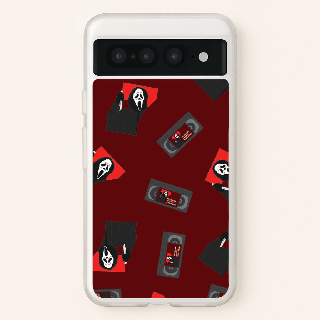 VHS & Ghostface Pattern Google Pixel 7 Pro Case