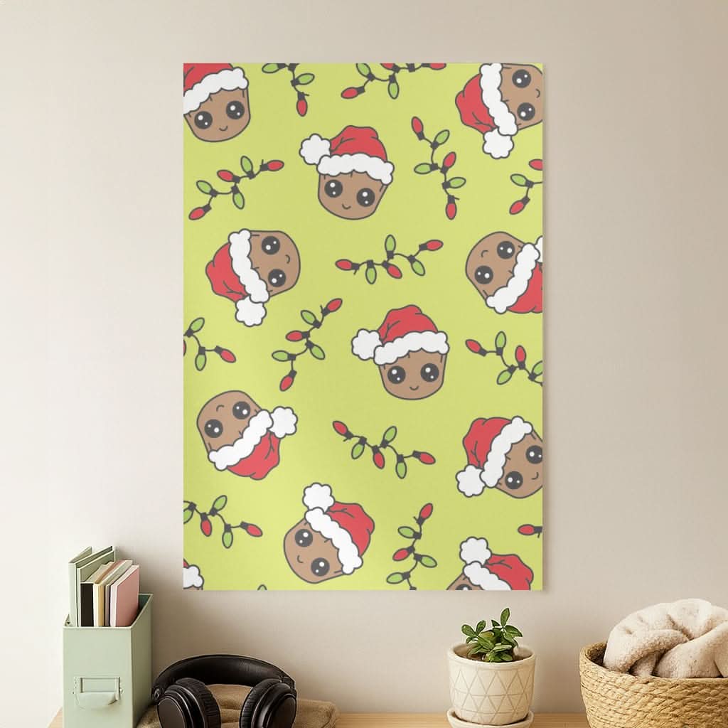 Christmas Tree Hero Pattern Poster