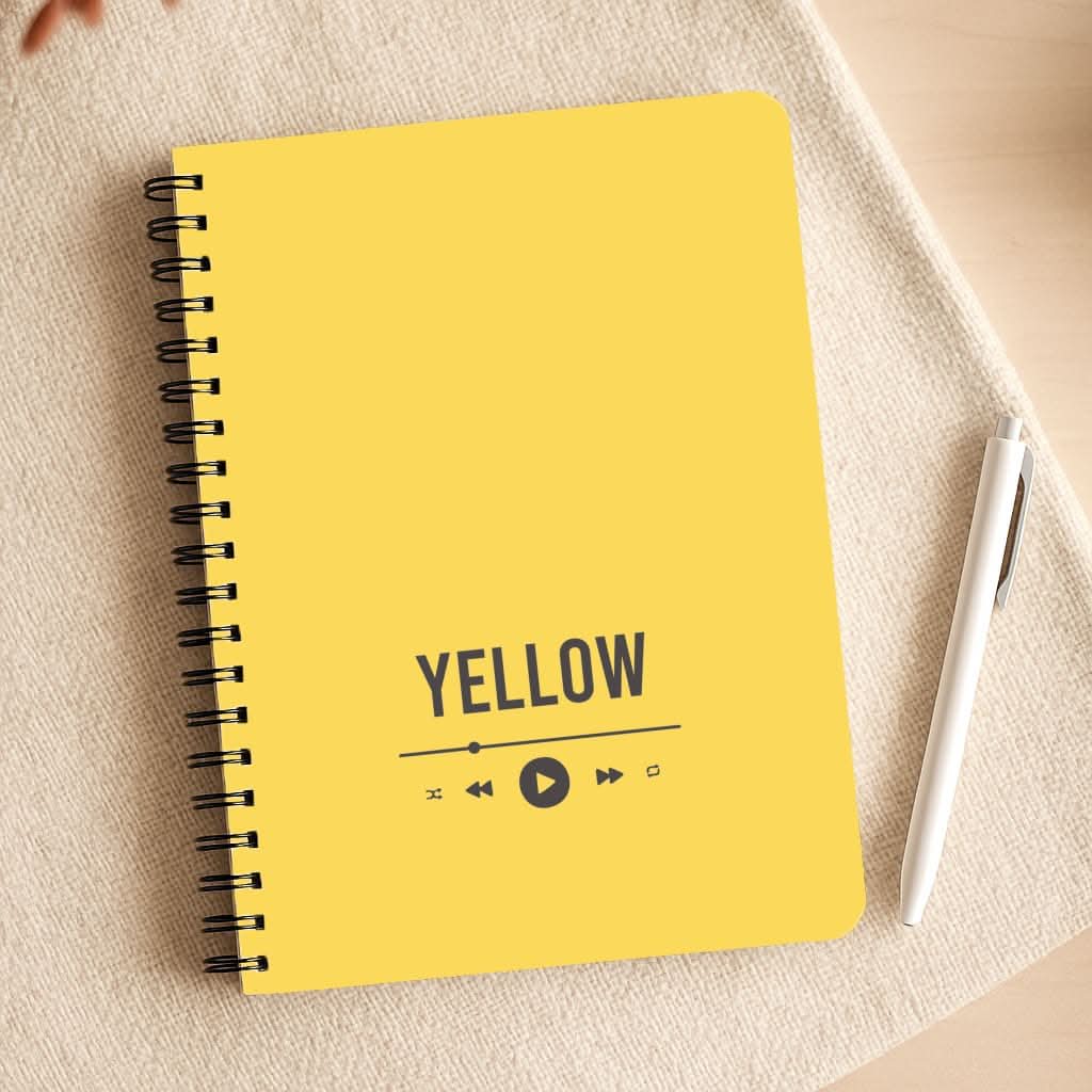 Yellow Music Player Notepad