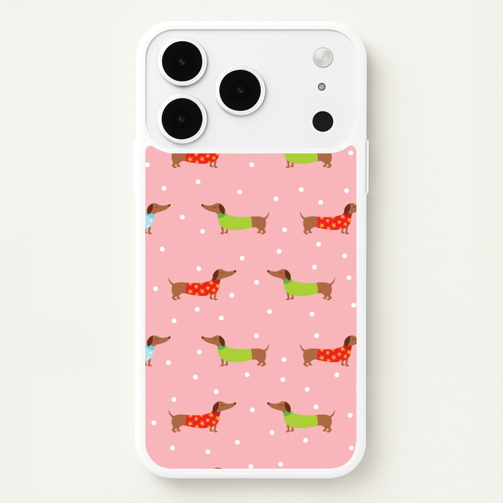 Christmas Jumpers Dachshund Pattern iPhone 17 Pro Case