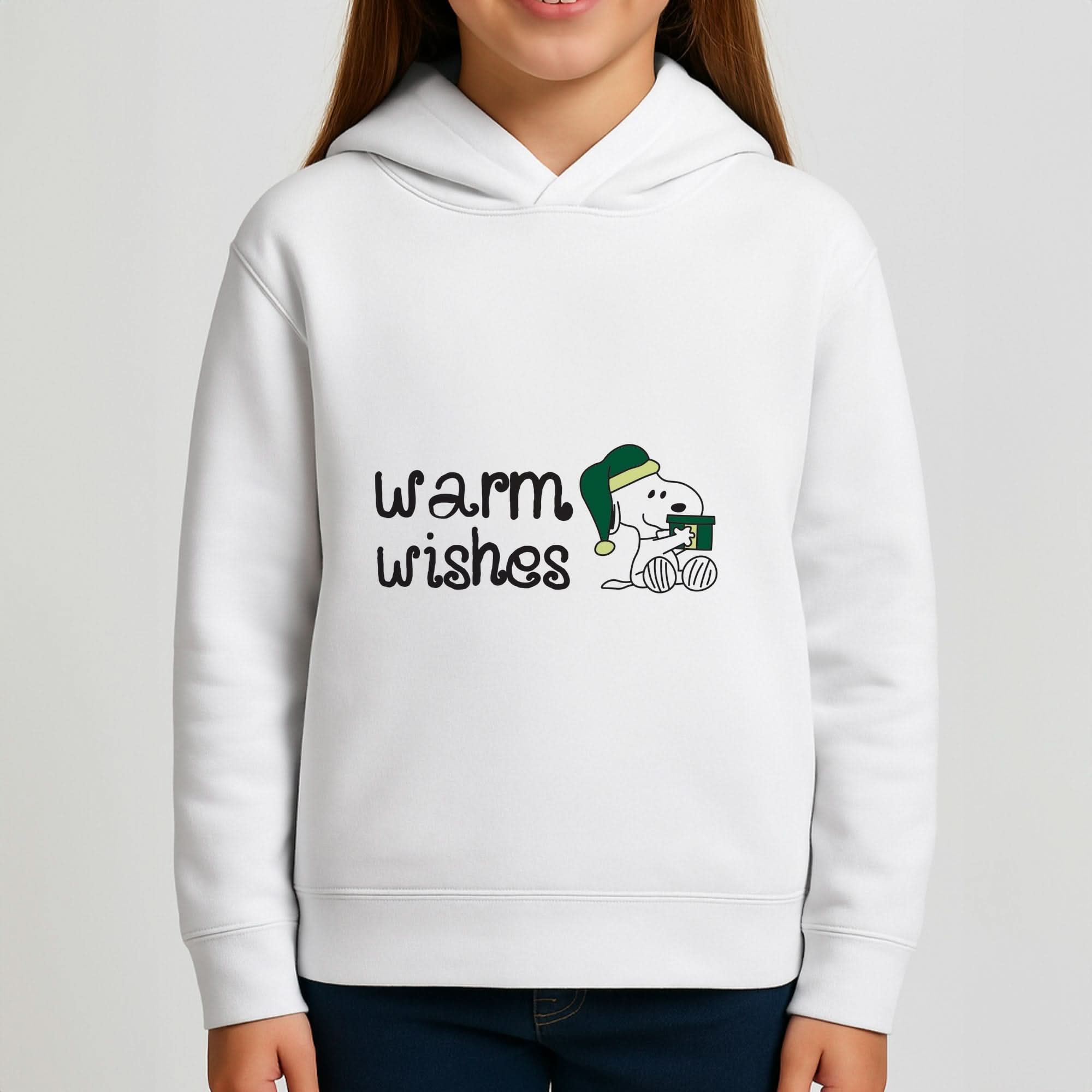 Cartoon Beagle Warm Wishes Girls Hoodie