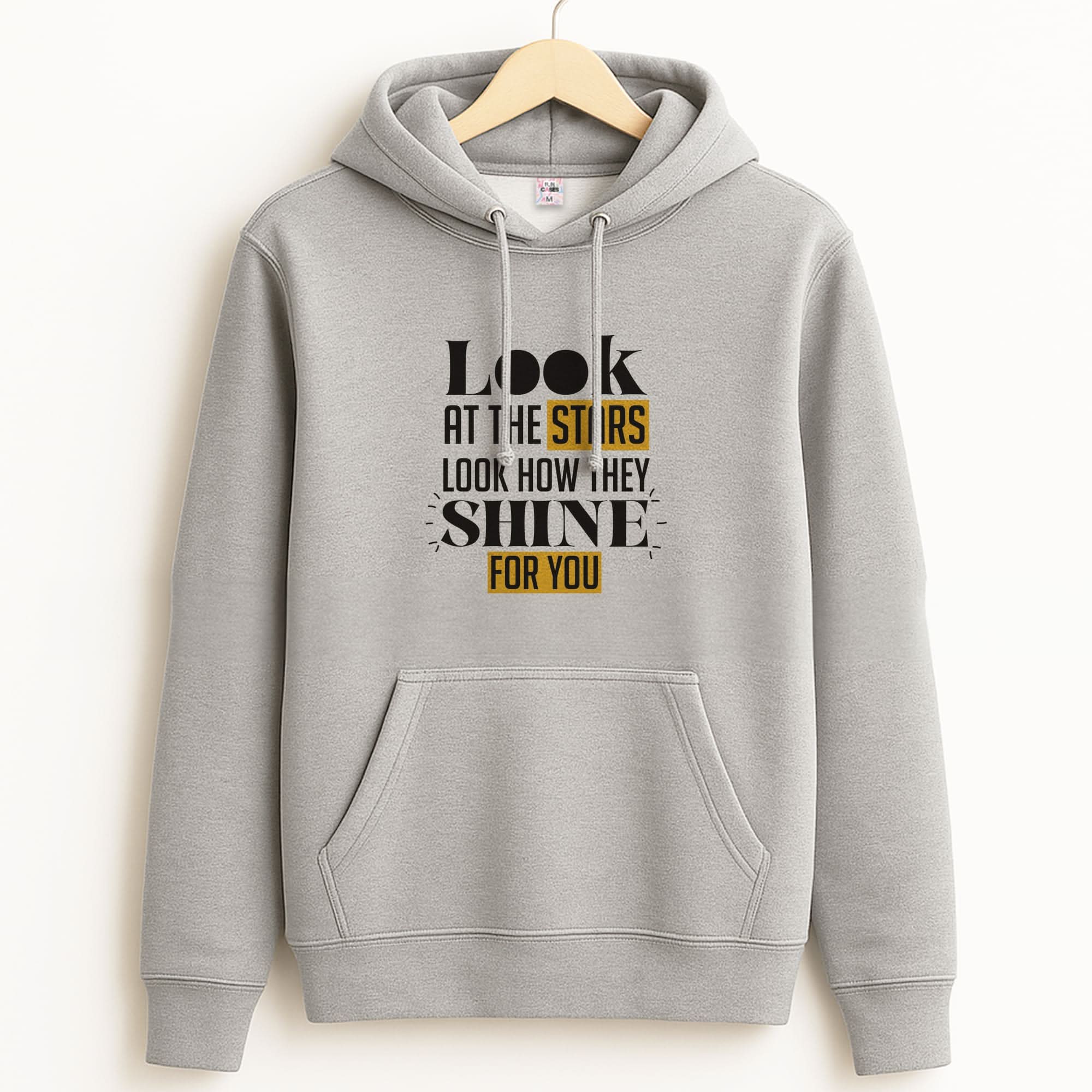 Look At The Stars Unisex Grey Hoodie