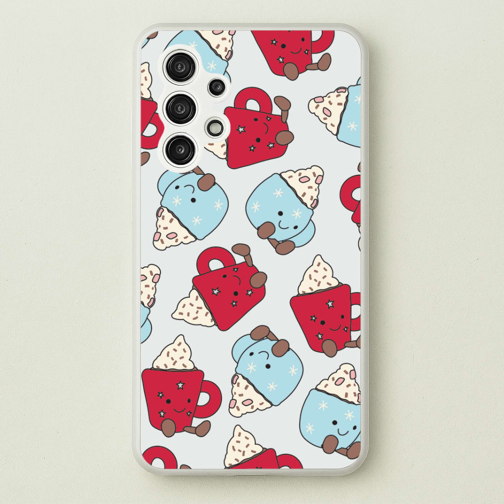 Christmas Drinks Plushies Pattern Galaxy A13 Case