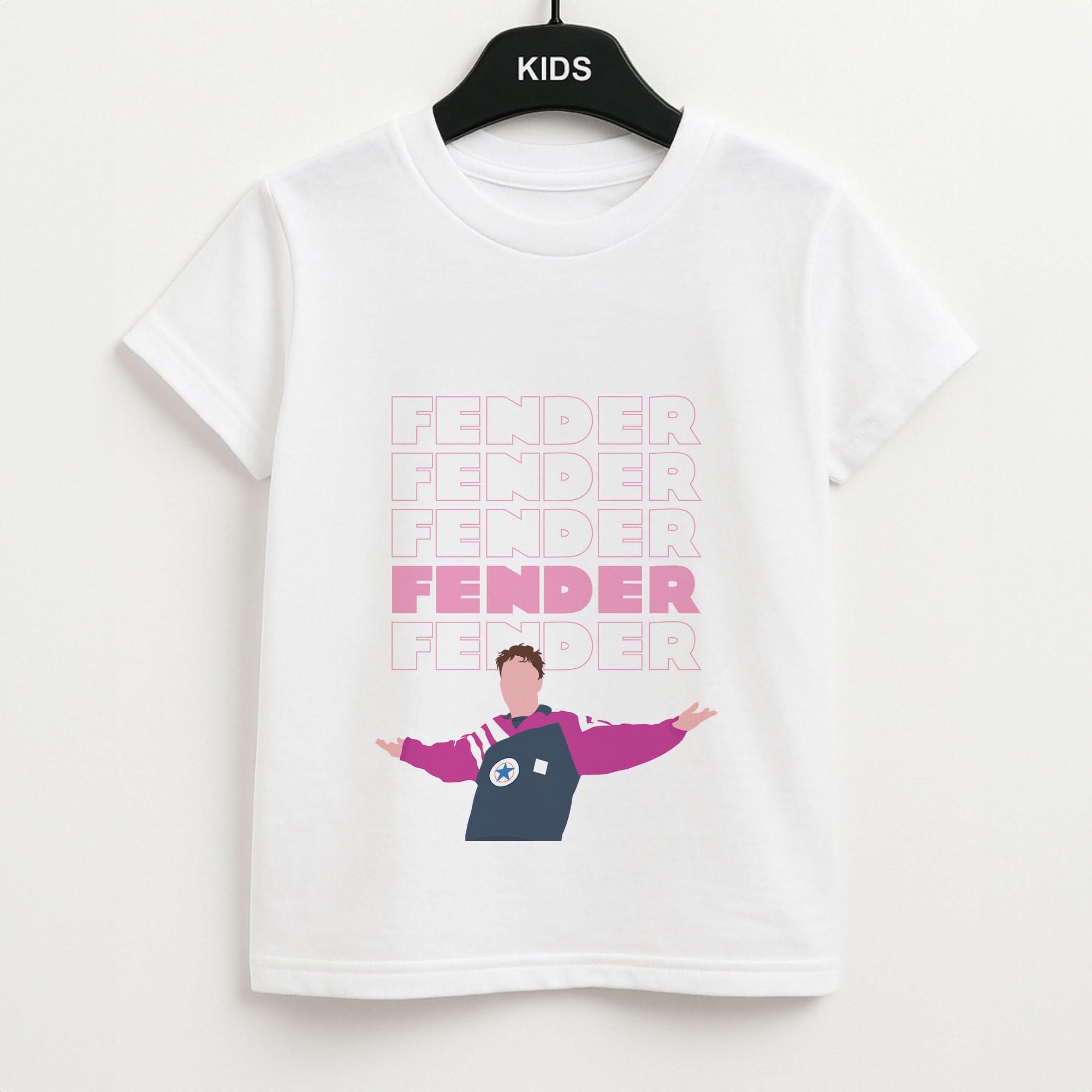 Fender Pink Sports Jersey Kids Unisex T-Shirt